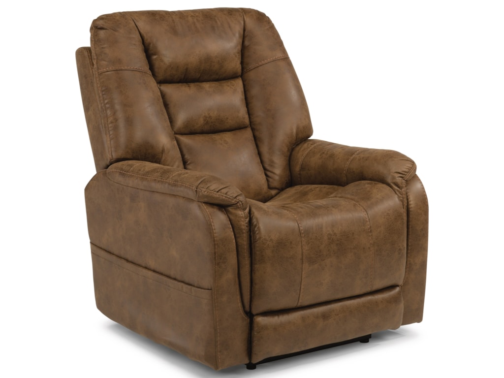 Flexsteel Latitudes Theo Casual Power Recliner With Power Headrest And Usb Port Wayside Furniture Recliners