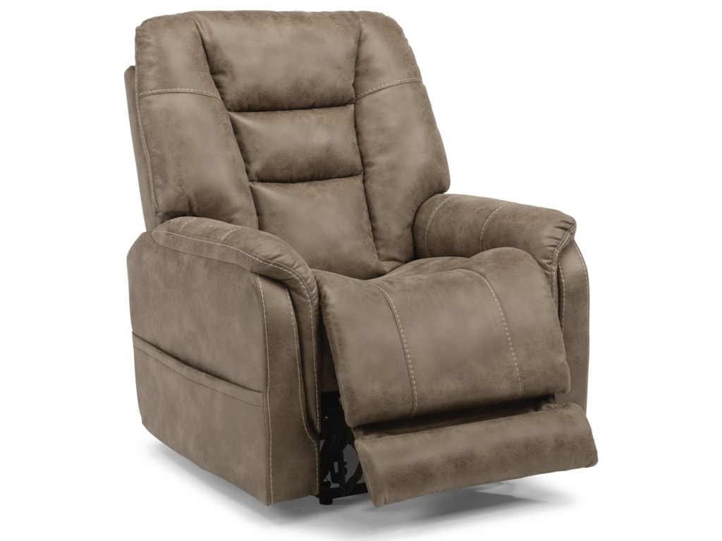 Flexsteel Latitudes Theo Casual Power Recliner With Power Headrest And Usb Port Wayside Furniture Recliners