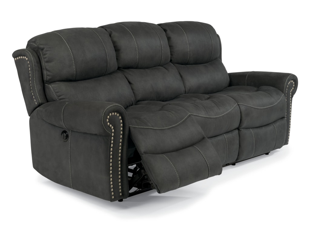 Daniel Cozy Reclining Sofa With Nail Head Trim By Flexsteel At Crowley Furniture Mattress