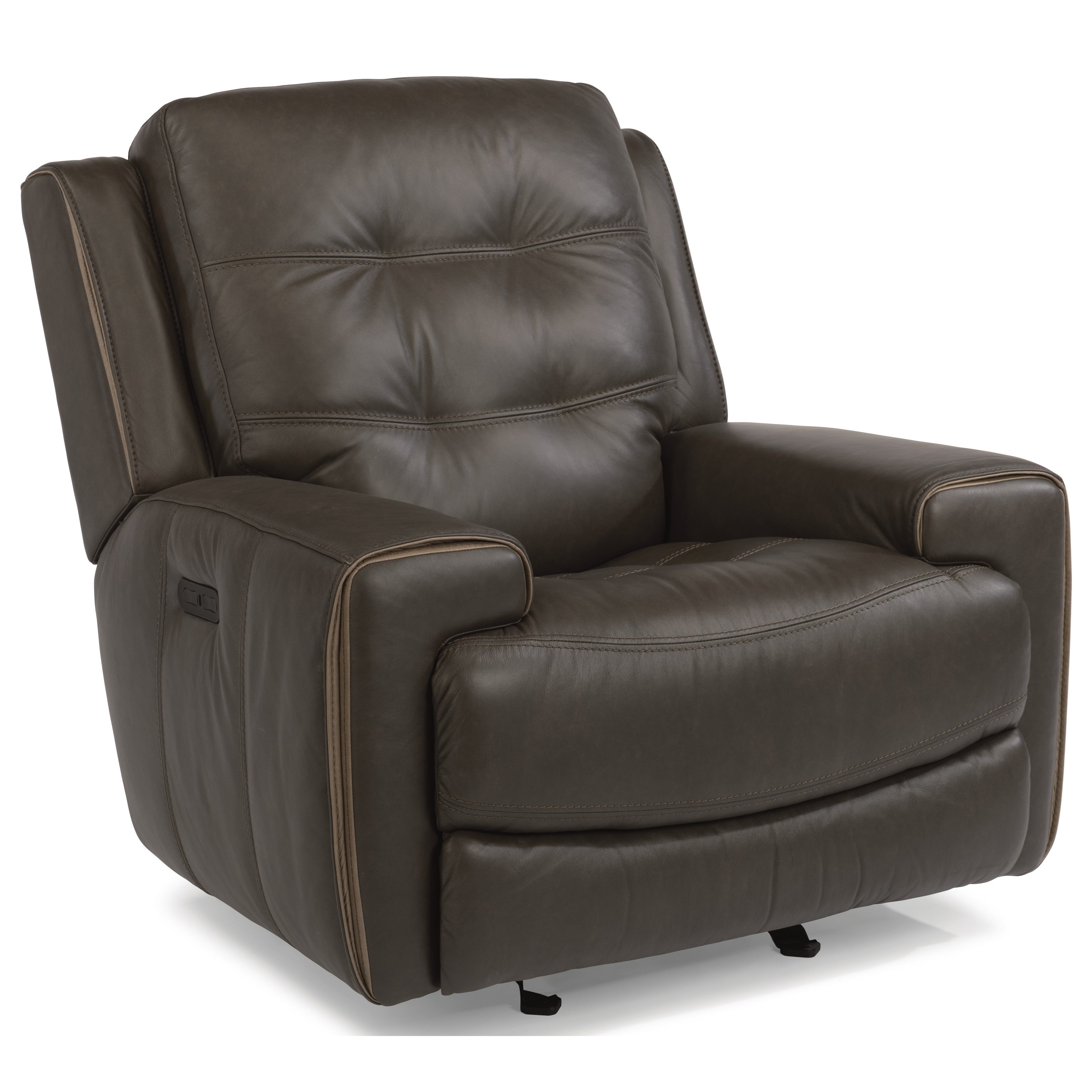 leather power glider recliner with power adjustable headrest