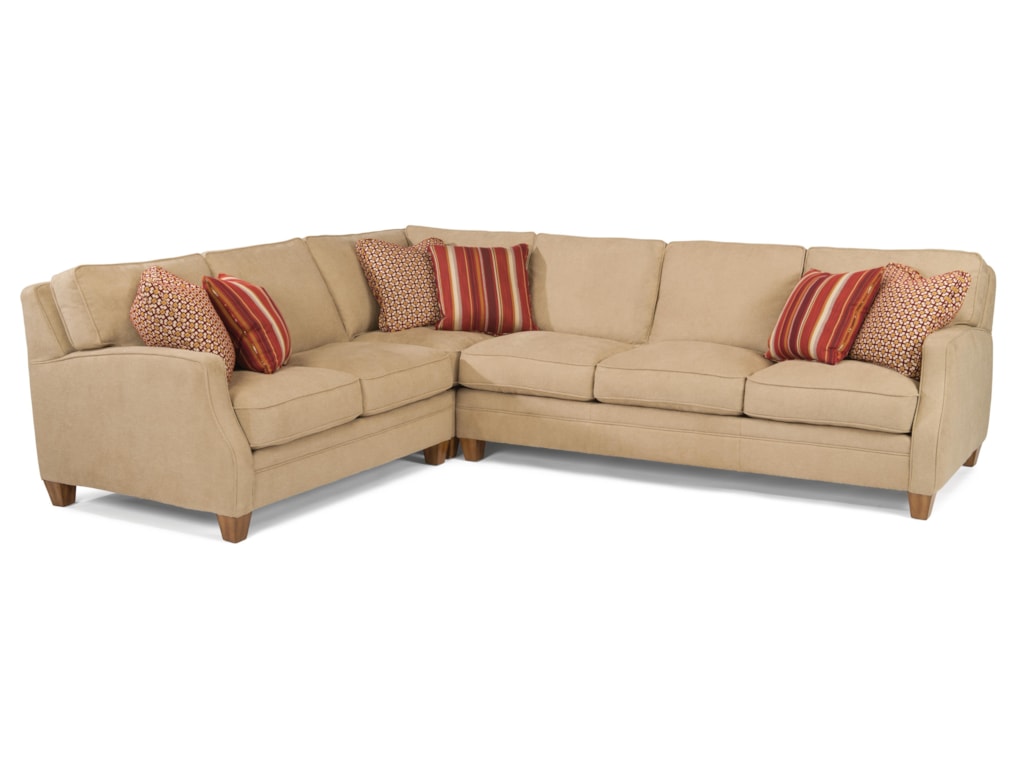 Lenox Three Piece Sectional Sofa With Laf Loveseat By Flexsteel At Rotmans