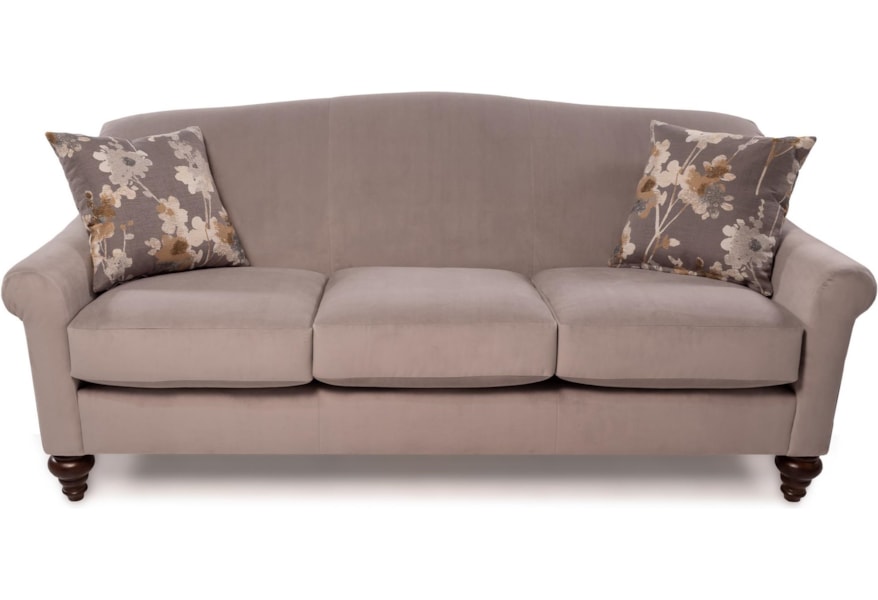 Flexsteel Grace Transitional Sofa With Turned Feet Rotmans Sofas Flexsteel Grace Transitional Sofa With