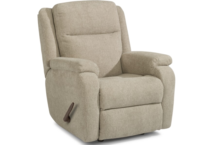 Flexsteel Magnus 2888 51 Casual Rocking Recliner With Pillow Arms Dunk Bright Furniture Recliners