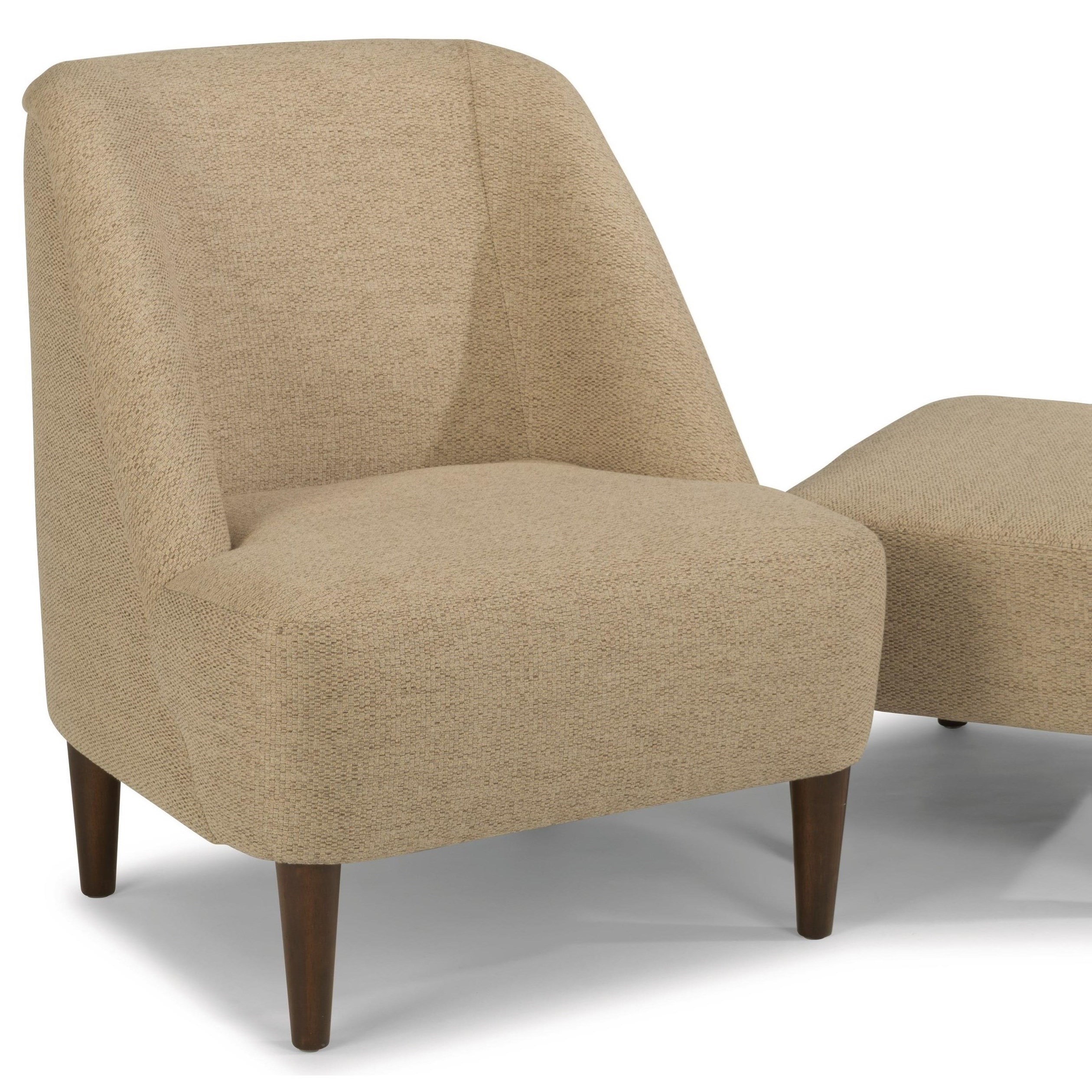 Flexsteel Molly Contemporary Chair With Exposed Wood Legs