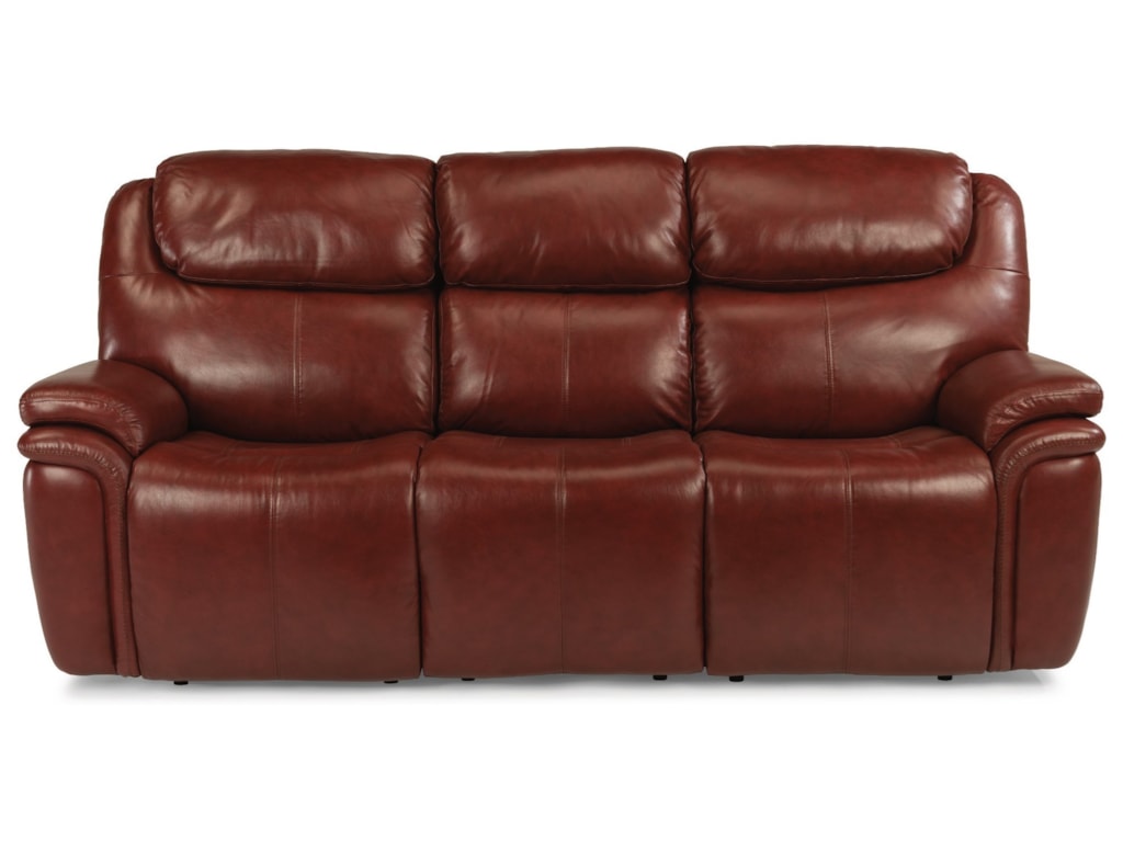 Flexsteel Porter Leather Match Reclining Sofa With Flexsteel Porter Reclining Sofa With Headrests