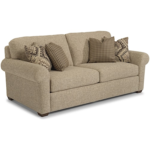 Flexsteel Randall Transitional Two Cushion Sofa With Rolled Arms Flexsteel Randall Transitional Two Cushion Sofa With Rolled Arms