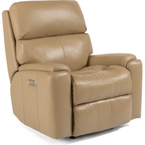 Flexsteel Valor Casual Power Recliner With Power Headrest And Usb Port Crowley Furniture Mattress Recliners