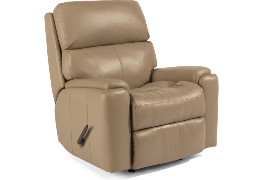 Flexsteel Rio 3904 51 Casual Rocking Recliner With Pillow Arms Dunk Bright Furniture Recliners