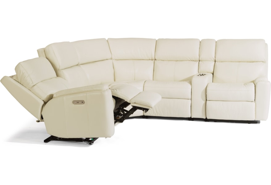 images White Leather Power Recliner Sectional rio 6 piece power reclining sectional