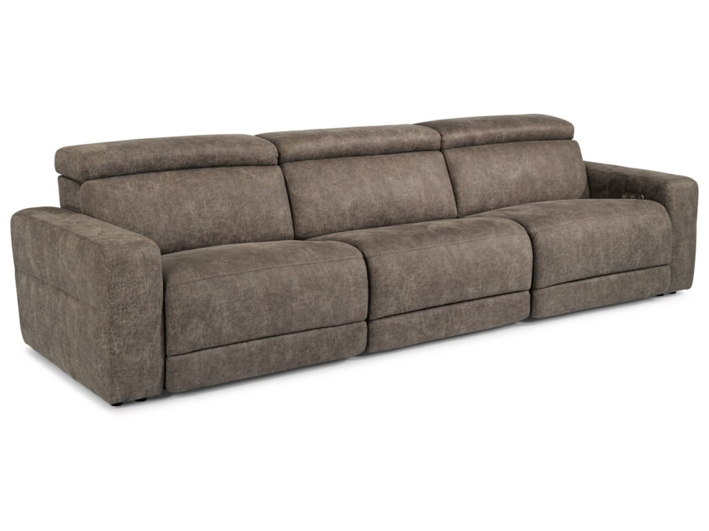 Flexsteel Laudes Sonic Casual Reclining Sofa With Flexsteel Laudes Sonicreclining Sofa With Headrests