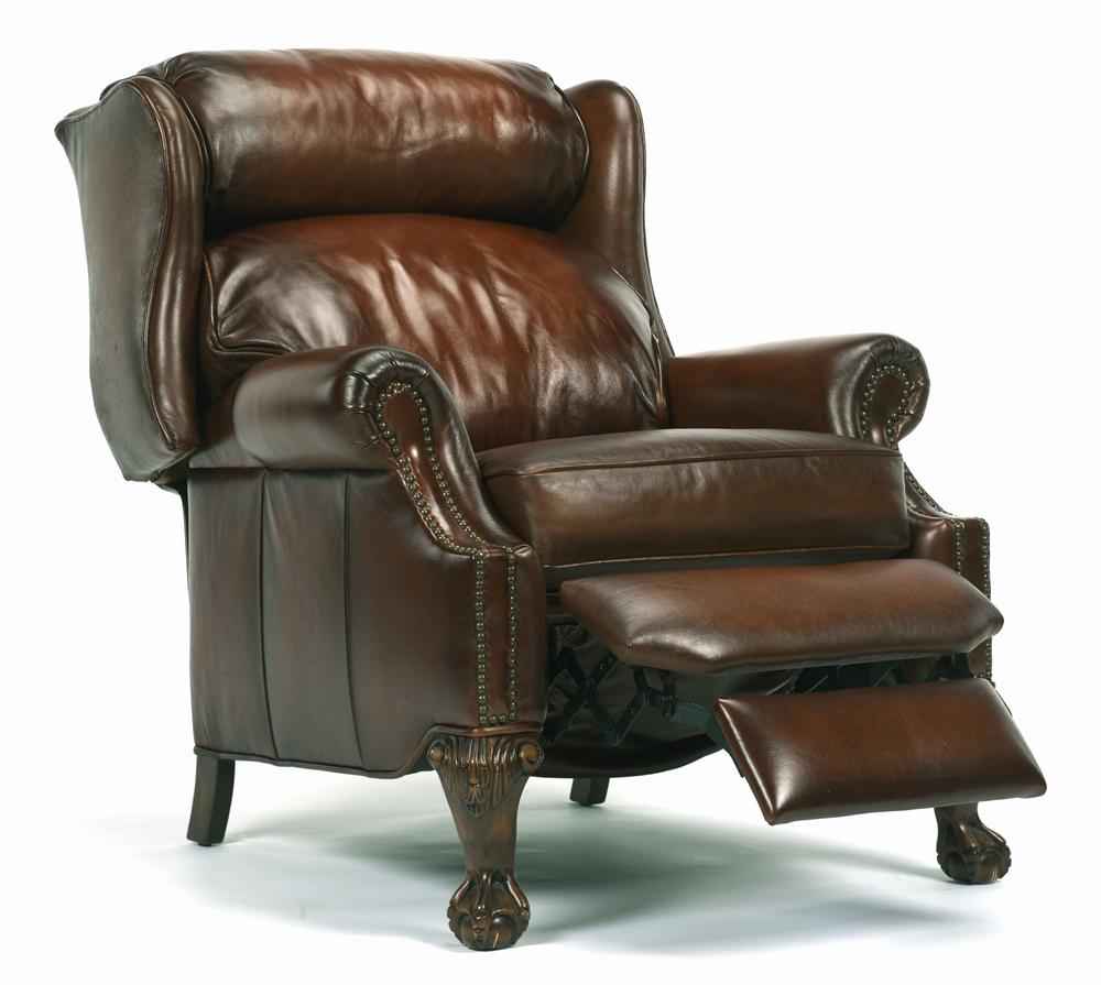 Flexsteel Latitudes St Albert 1168 50 Traditional High Leg Recliner With Nailhead Trim And Paw Feet Northeast Factory Direct High Leg Recliners