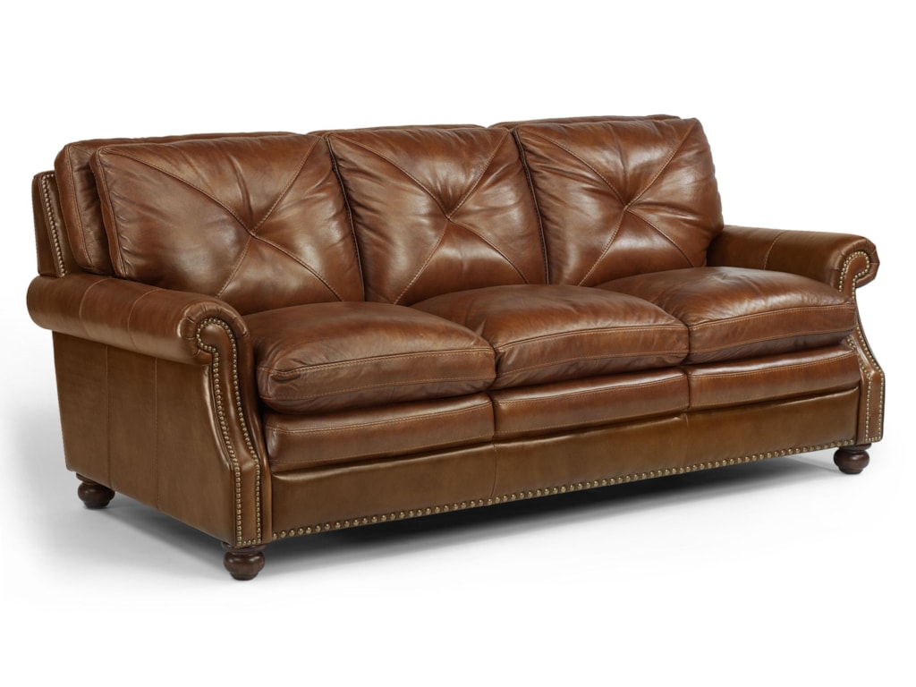 Delivery Estimates Northeast Factory Direct Cleveland Eastlake Flexsteel Laudes Suffolkleather Stationary Sofa