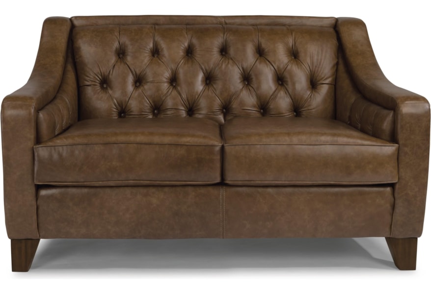 Sullivan Contemporary Loveseat With Tufted Back By Flexsteel At Fisher Home Furnishings