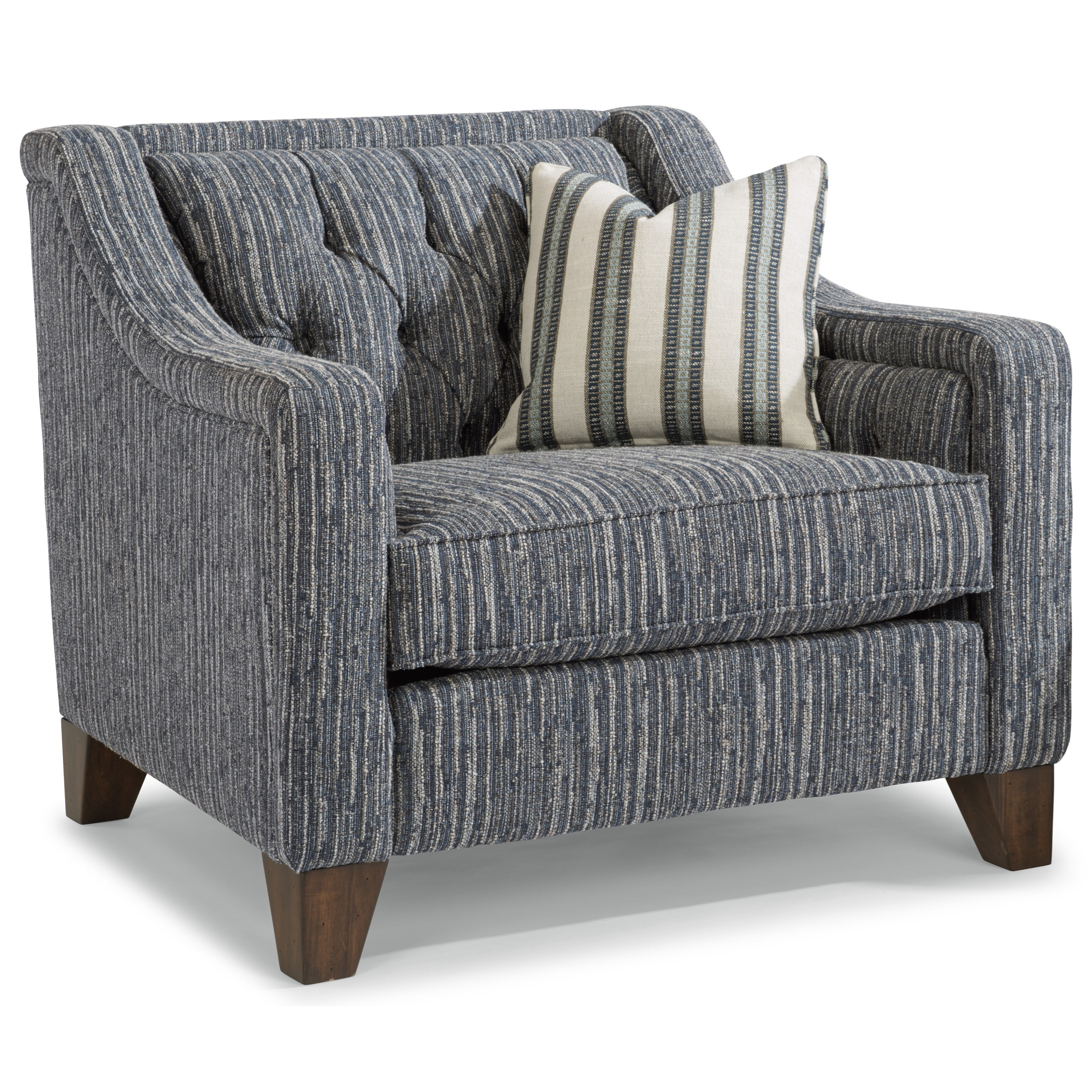 Flexsteel Sullivan Contemporary Chair With Tufted Back Wayside