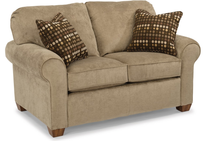 Flexsteel Thornton 5535 20 Upholstered Love Seat With Rolled Arms Dunk Bright Furniture Loveseats Flexsteel Thornton 5535 20 Upholstered Love Seat With Rolled Arms Dunk Bright Furniture Loveseats