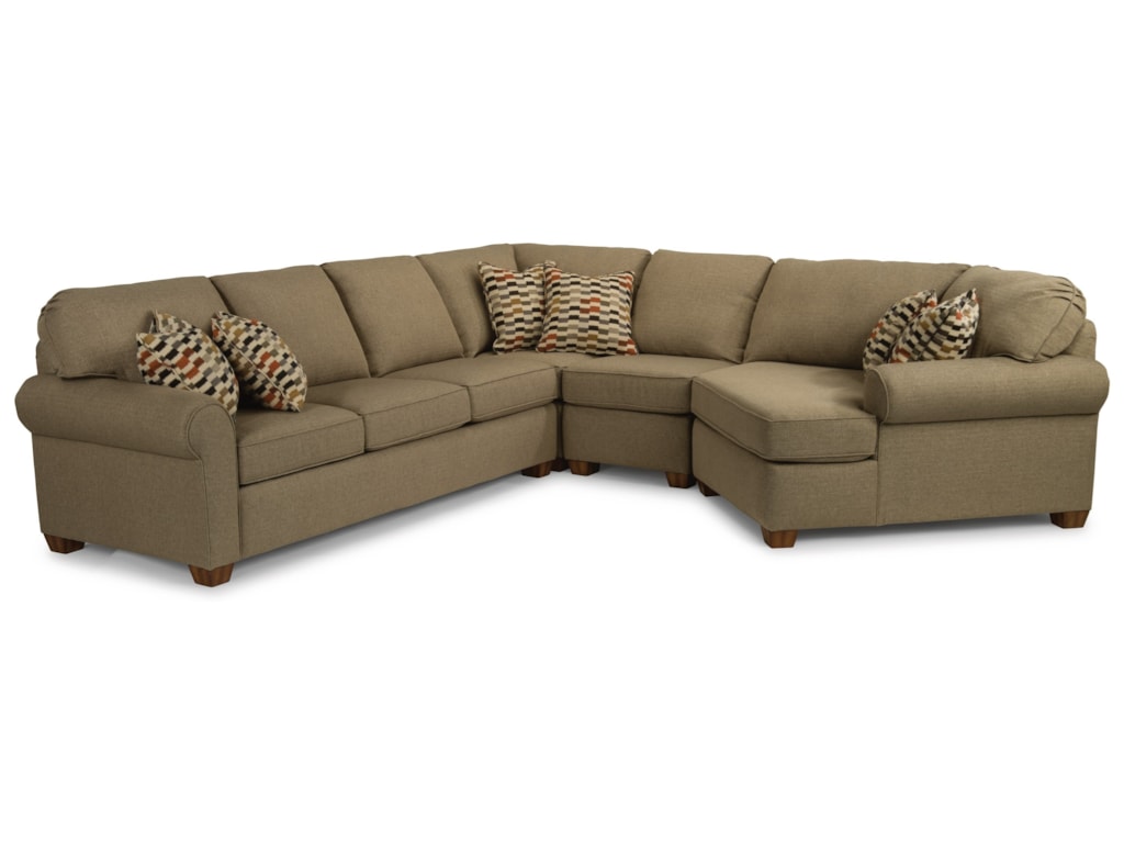 Thornton 4 Piece Sectional Sofa By Flexsteel At Pilgrim Furniture City