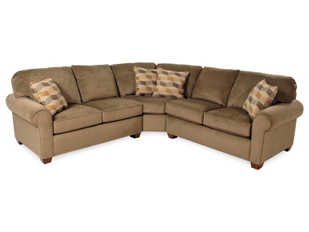 Flexsteel Thornton 3 Piece Sectional Rotmans Sofas Flexsteel Thornton 3 Piece Sectional