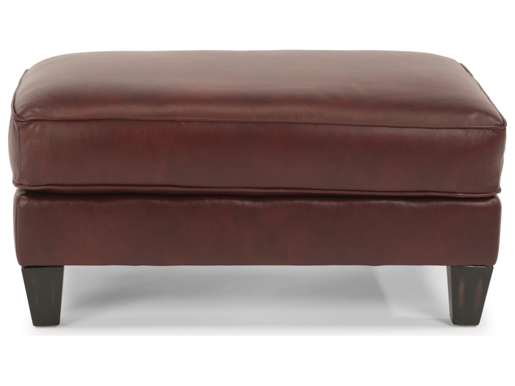 Flexsteel Westside Cocktail Ottoman With Tapered Legs Wayside Furniture Ottomans