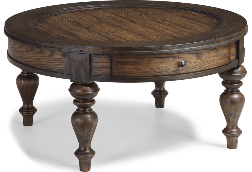 Flexsteel Wynwood Collection Bordeaux Traditional Round Cocktail