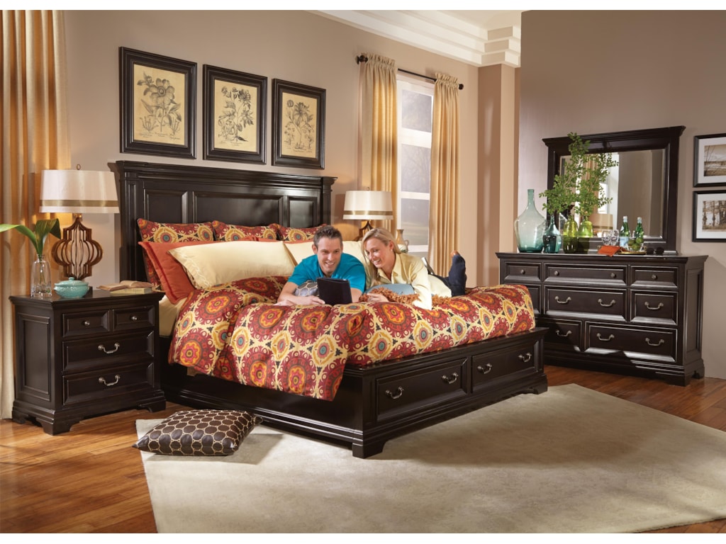 Flexsteel Wynwood Collection Camberly W1909 90ks King Storage Bed Flexsteel Wynwood Collection Camberlyking Storage Bed With Black Finish