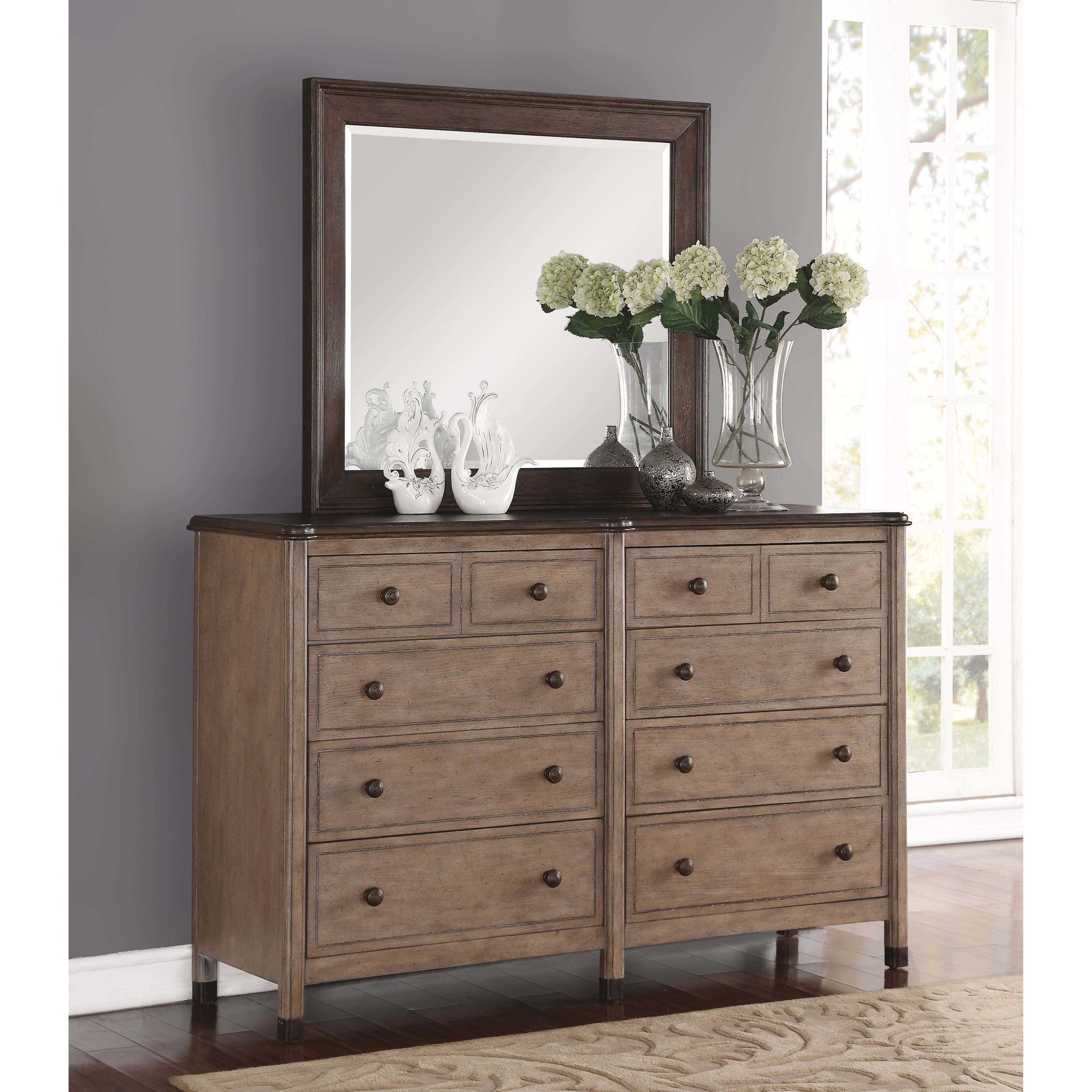 Flexsteel Wynwood Collection Carmen Transitional Two Tone Dresser