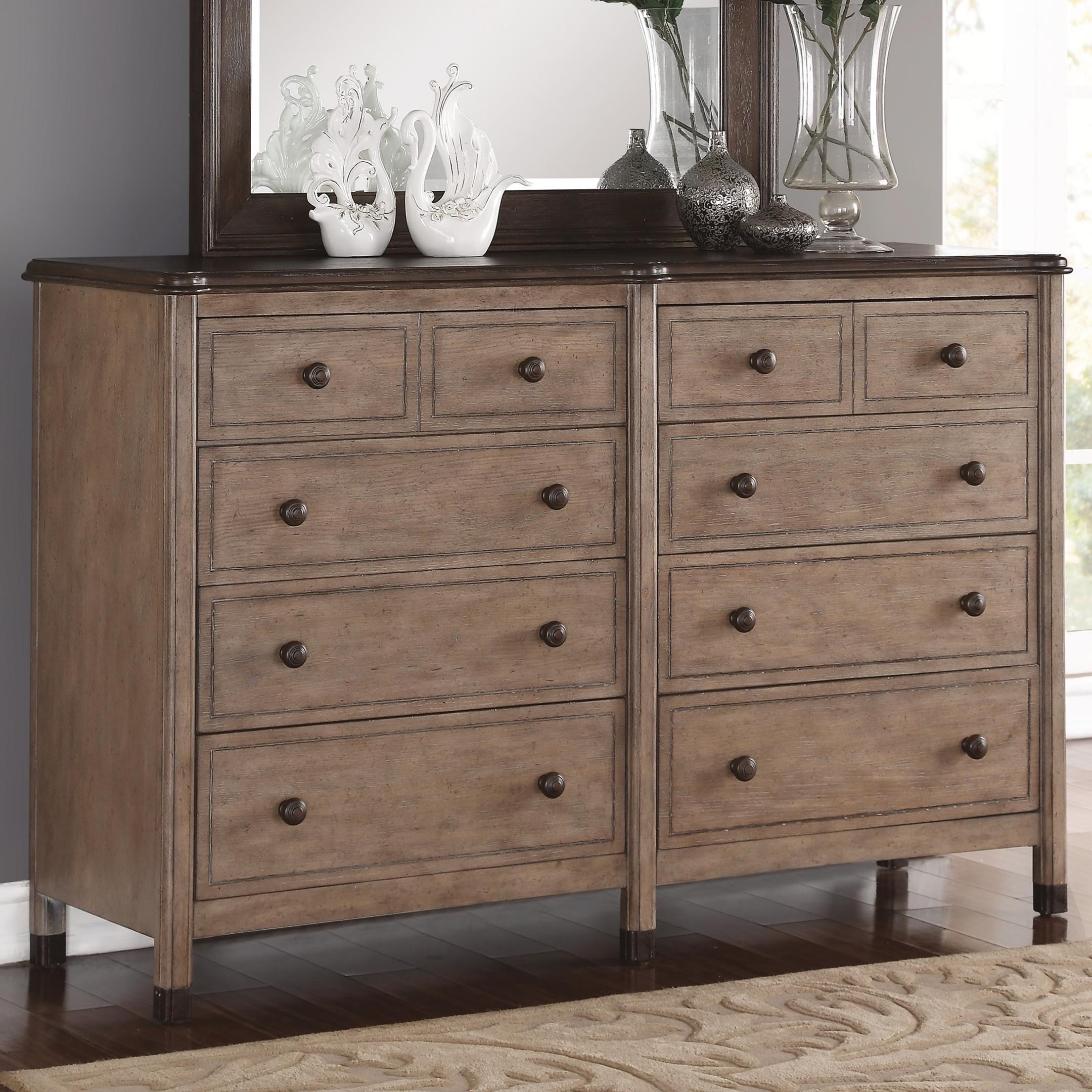 Flexsteel Wynwood Collection Carmen Transitional Two Tone Dresser