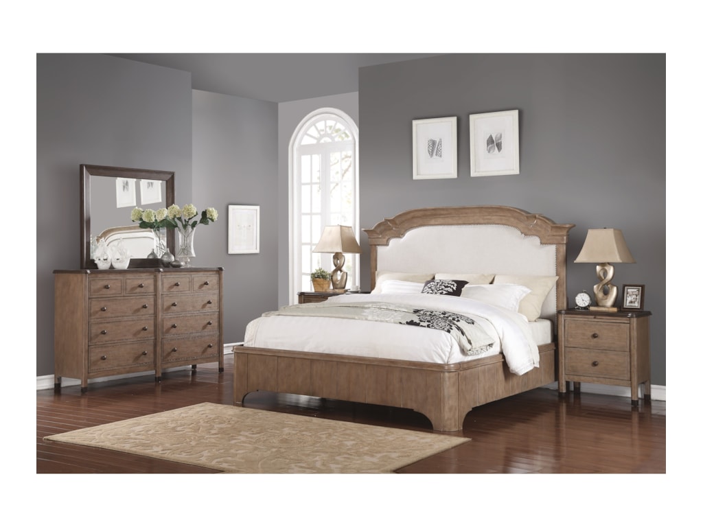 Wynwood, A Flexsteel Company CarmenQueen Upholstered Bed