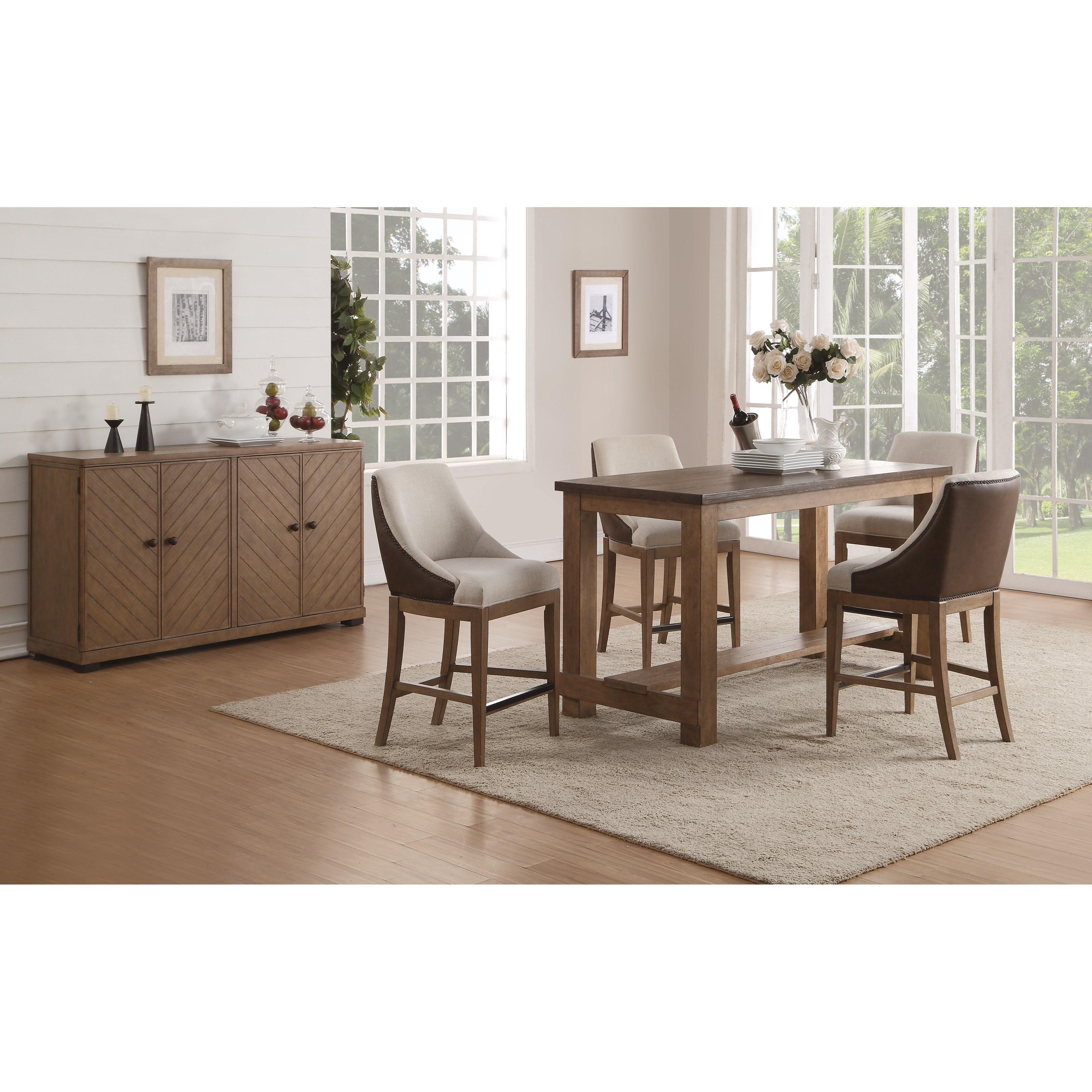 Flexsteel Wynwood Collection Carmen Bar Height Casual Dining Group