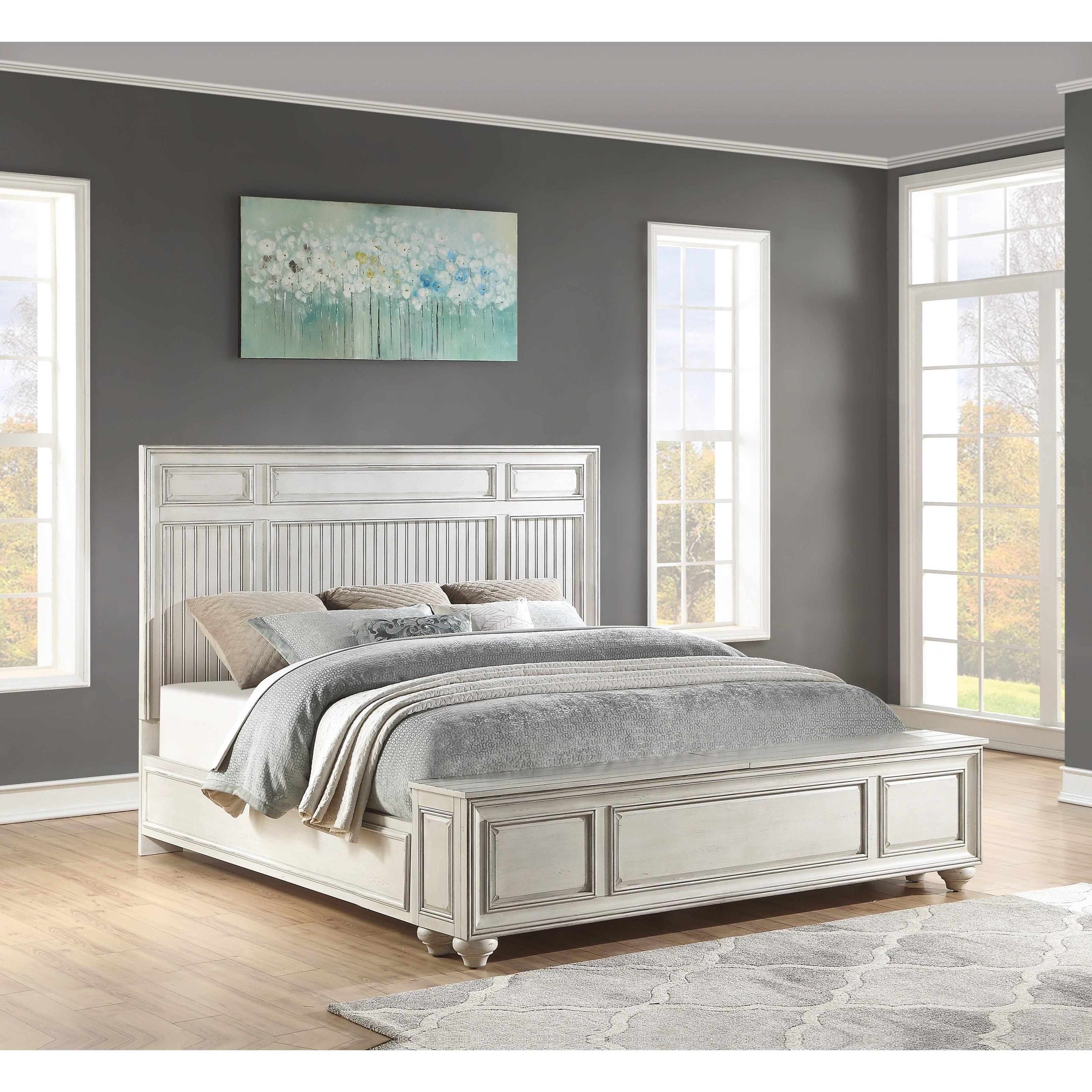 Flexsteel Wynwood Collection Harmony W1070 91ks Cottage King Panel Storage Bed Pilgrim Furniture City Panel Beds