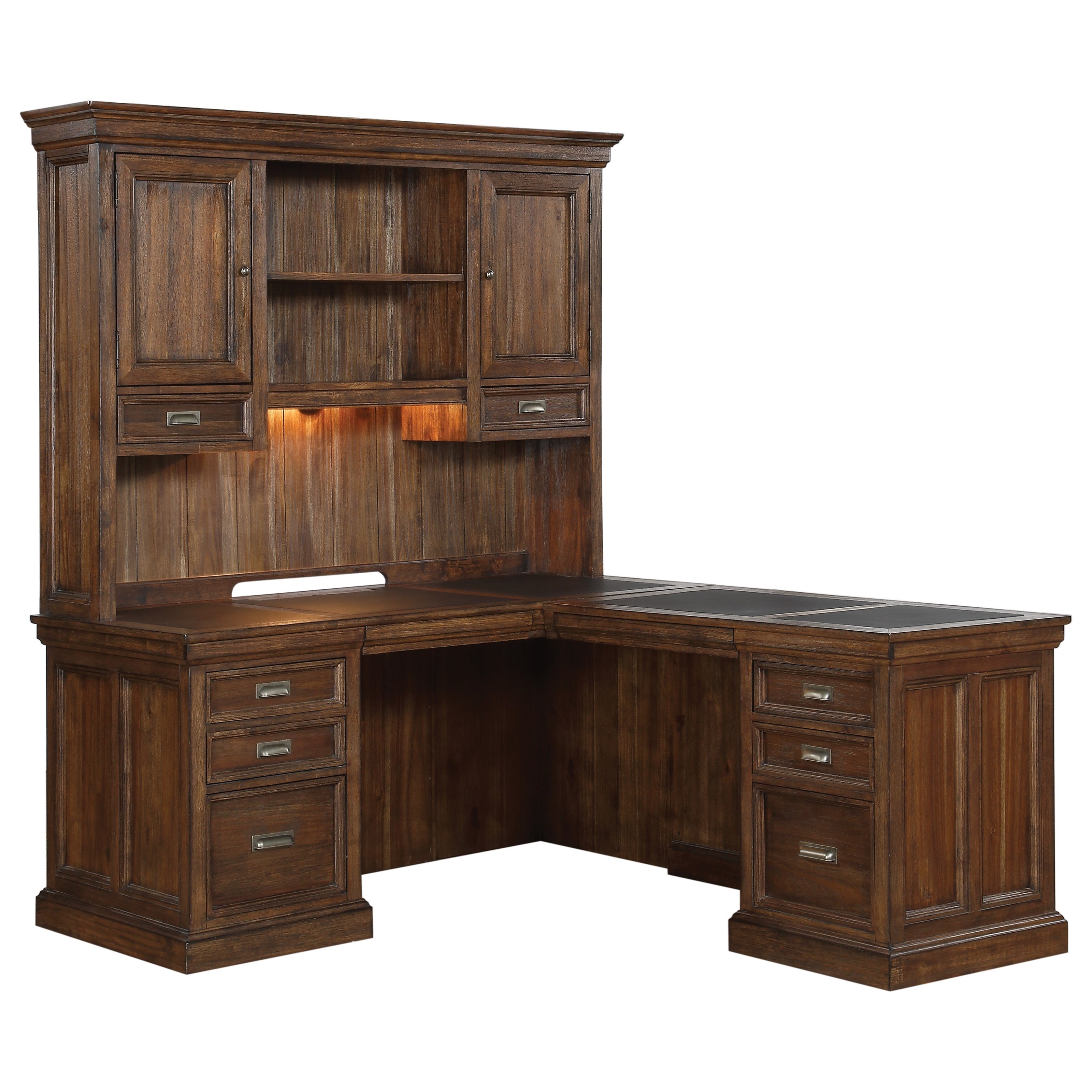 Flexsteel Wynwood Collection Herald Contemporary LShaped Desk and