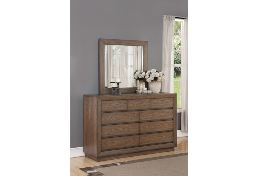 Flexsteel Wynwood Collection Maximus Casual 9 Drawer Dresser And