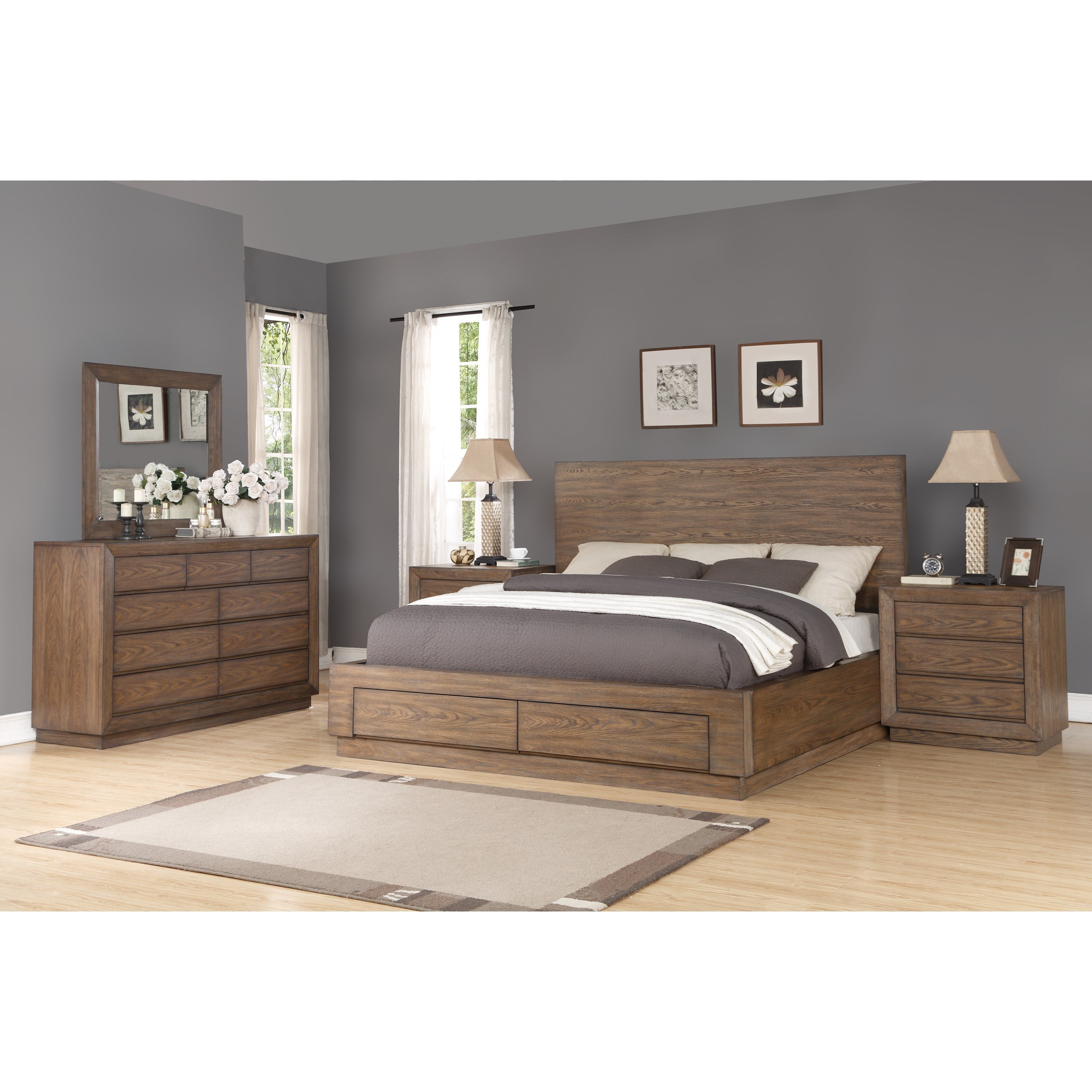 Maximus Queen Platform Storage Bed
