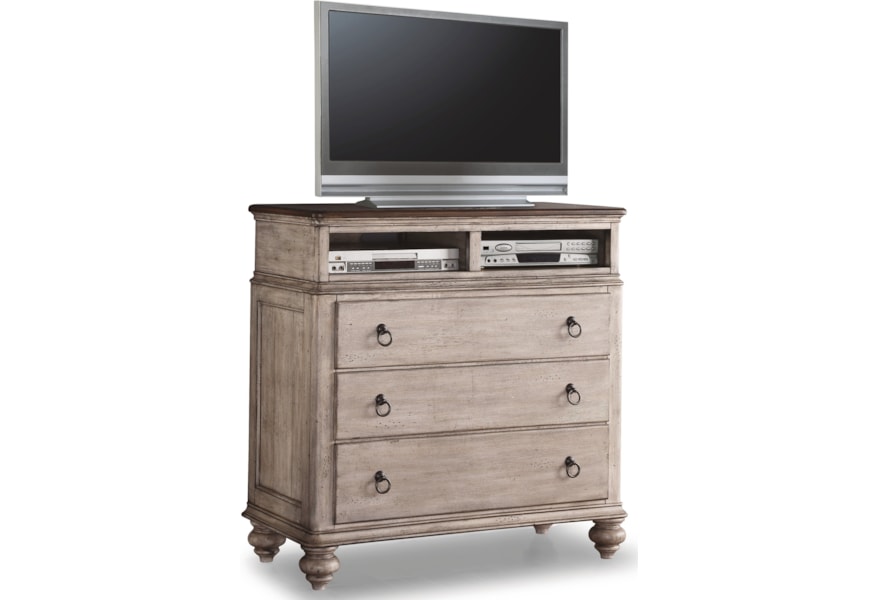Flexsteel Wynwood Collection Plymouth Relaxed Vintage Media Chest