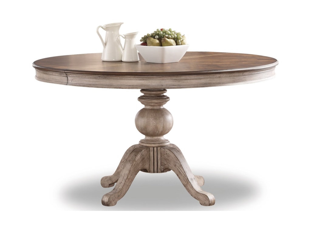 Flexsteel Wynwood Collection Plymouth Relaxed Vintage Pedestal Dining Table With Leaves Sheelys Furniture Appliance Dining Tables Flexsteel Wynwood Collection Plymouth Relaxed Vintage Pedestal Dining Table With Leaves Sheelys Furniture Appliance Dining Tables