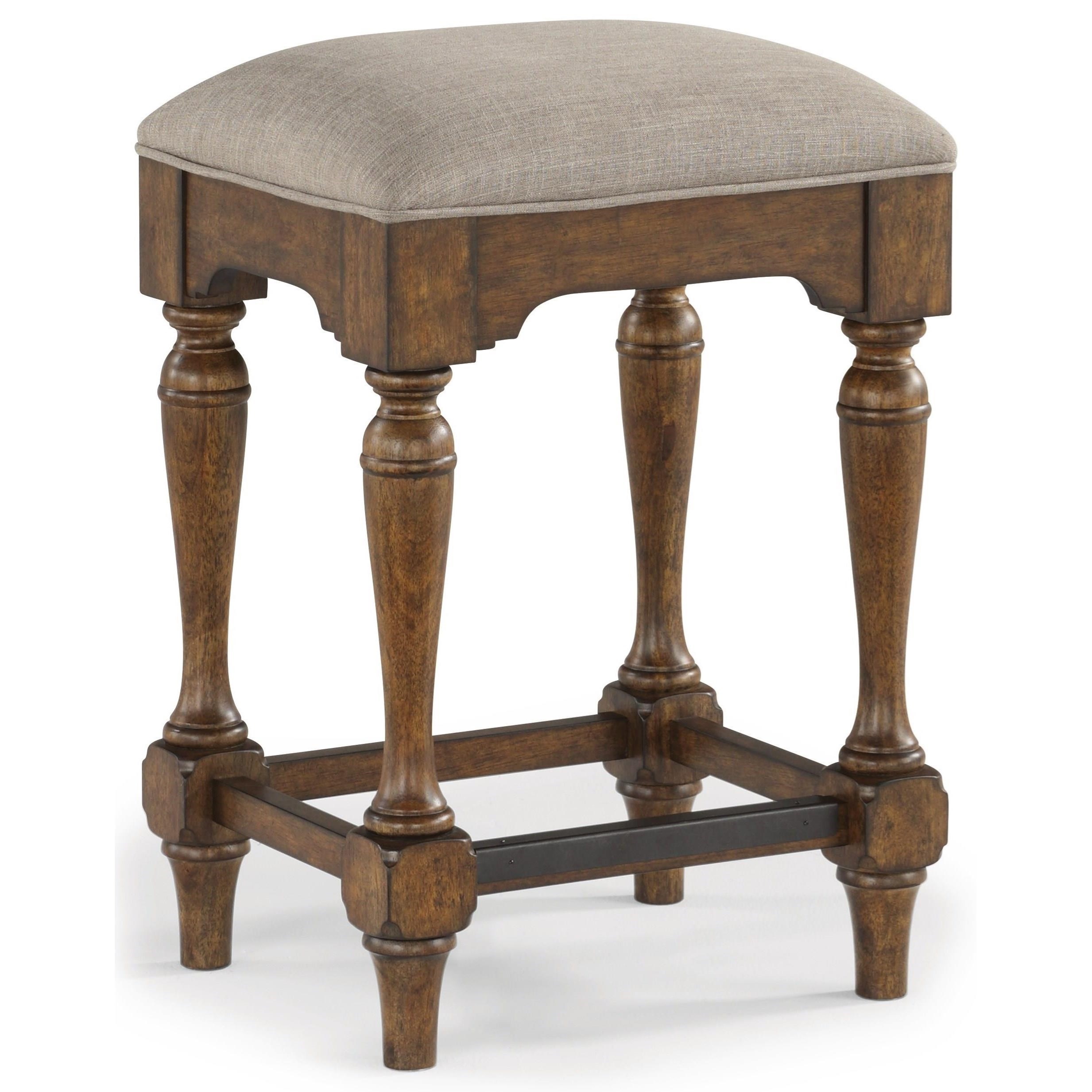 Flexsteel Wynwood Collection Plymouth Relaxed Vintage Backless Bar