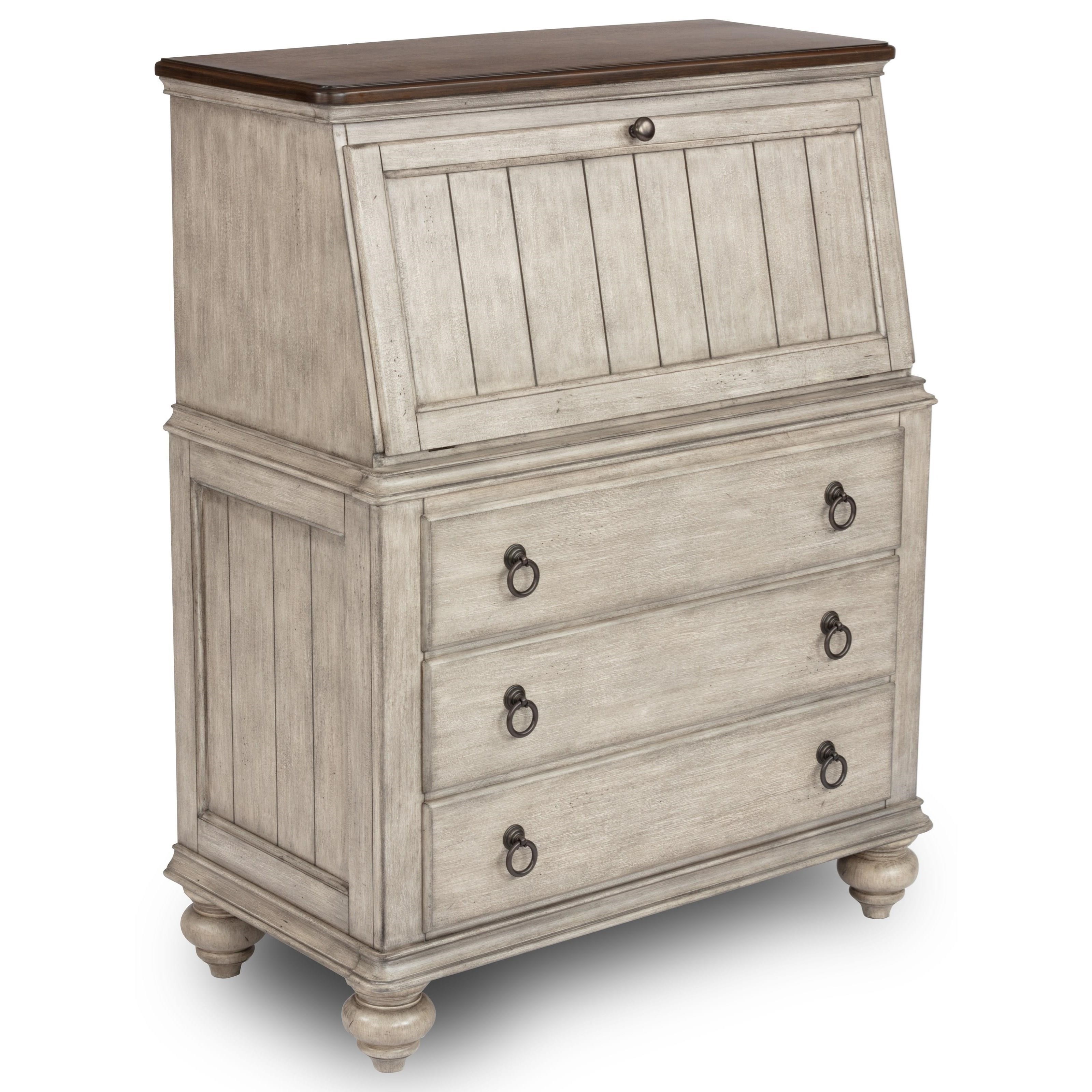 Flexsteel Wynwood Collection Plymouth Relaxed Vintage Secretary Desk With Usb Charger Westrich Furniture Appliances Secretary Desks