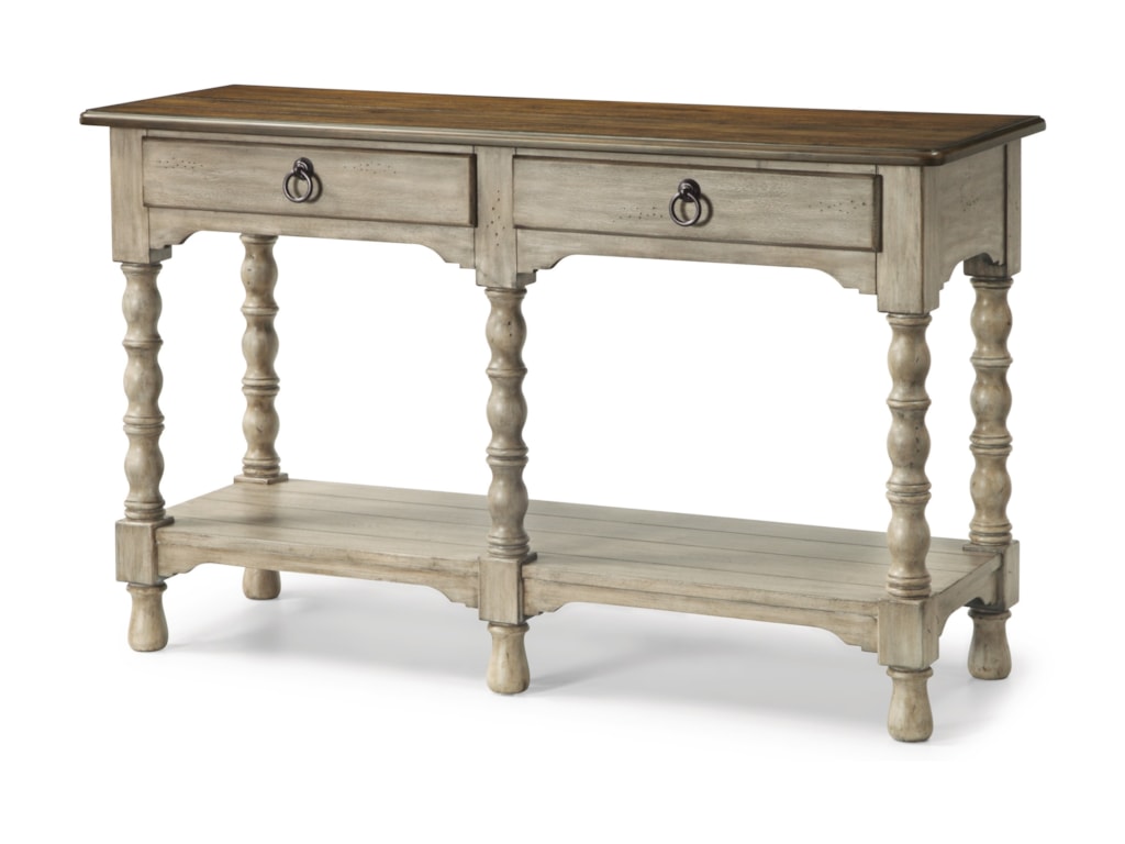 Plymouth Relaxed Vintage Sofa Table With Drawers By Flexsteel Wynwood Collection At John V Schultz Furniture