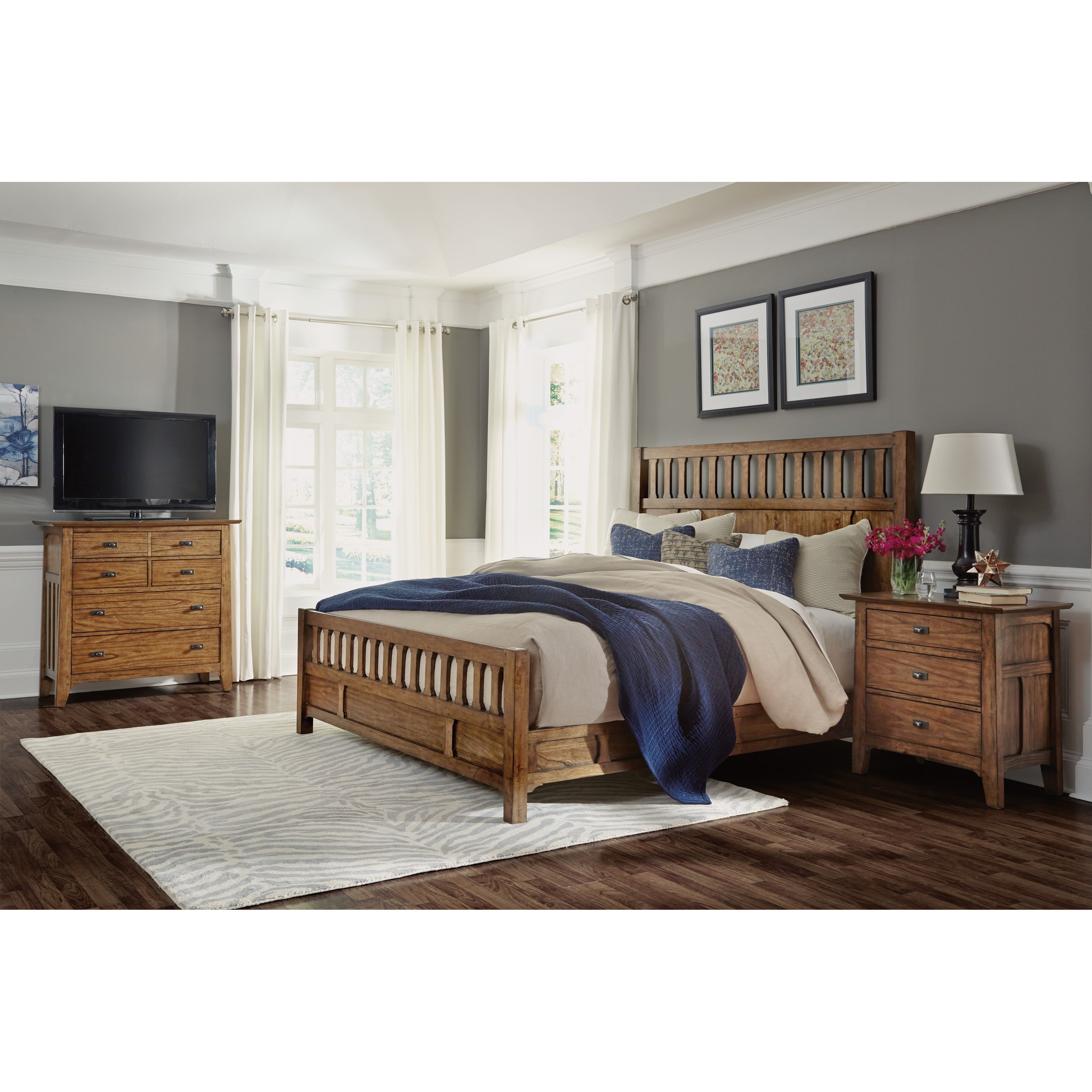 Flexsteel Wynwood Collection Sonora Mission Queen Bedroom