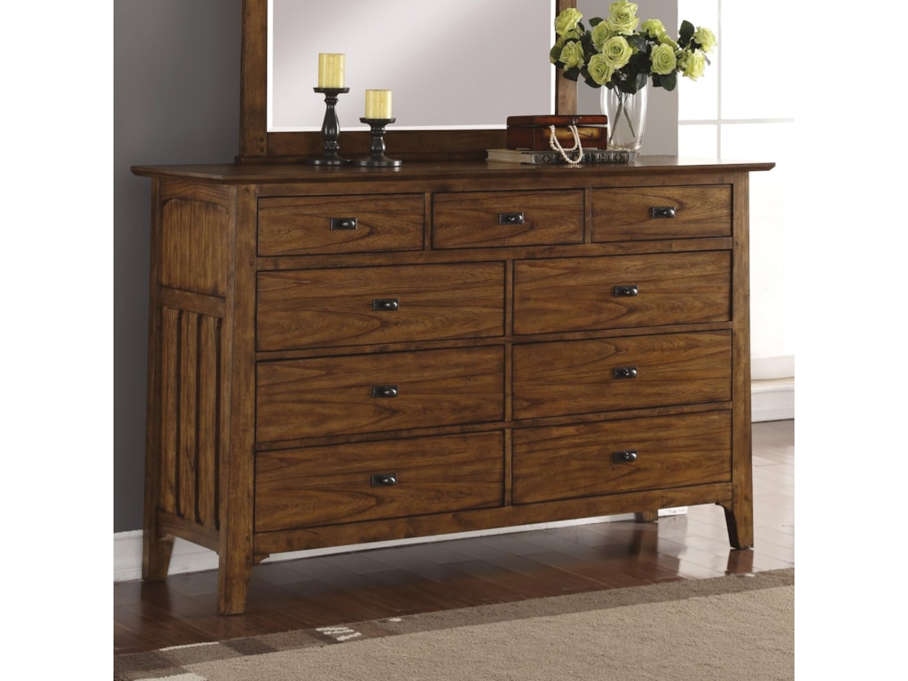 Wynwood A Flexsteel Company Sonora Mission Dresser With Felt