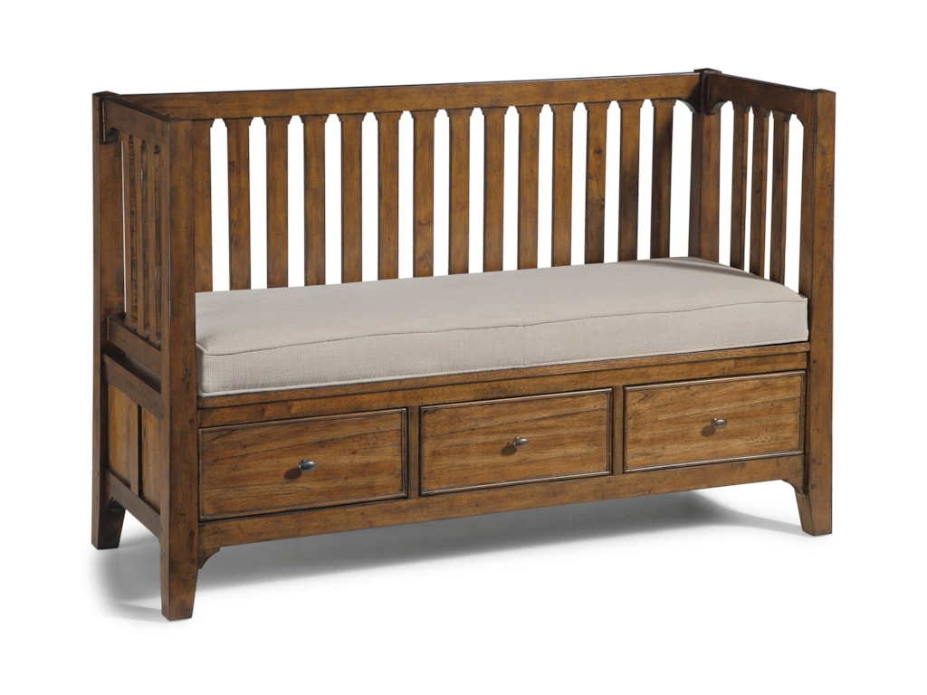 Wynwood A Flexsteel Company Sonora Mission Storage Bench With