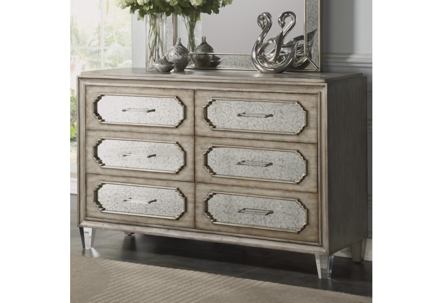 Flexsteel Wynwood Collection Vogue Transitional 6 Drawer Dresser