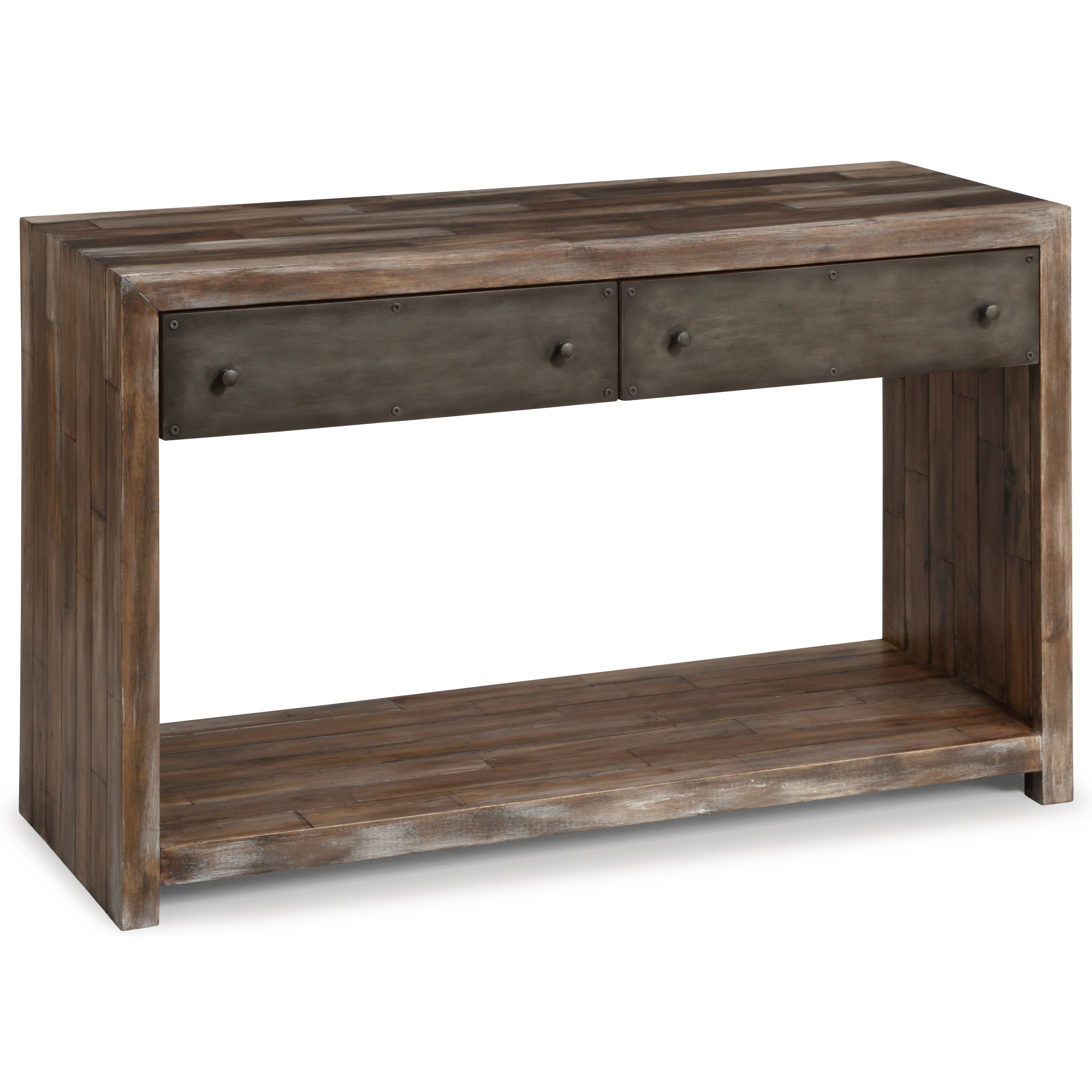 Flexsteel Wynwood Collection Fulton Industrial Sofa Table With 2