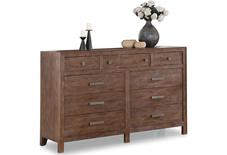 Flexsteel Wynwood Collection Hampton Bedroom Group Rustic 9 Drawer