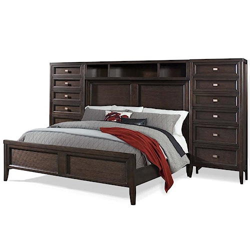 folio 21 lisbon queen pier bed with 12 drawers - story & lee folio 21 lisbon queen pier bed with 12 drawers - story & lee