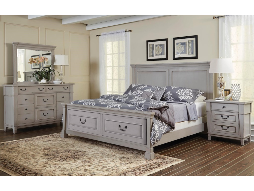 Folio 21 Stone Harbor King Panel Storage Bed Johnny Janosik Folio 21 Stone Harborking Panel Storage Bed