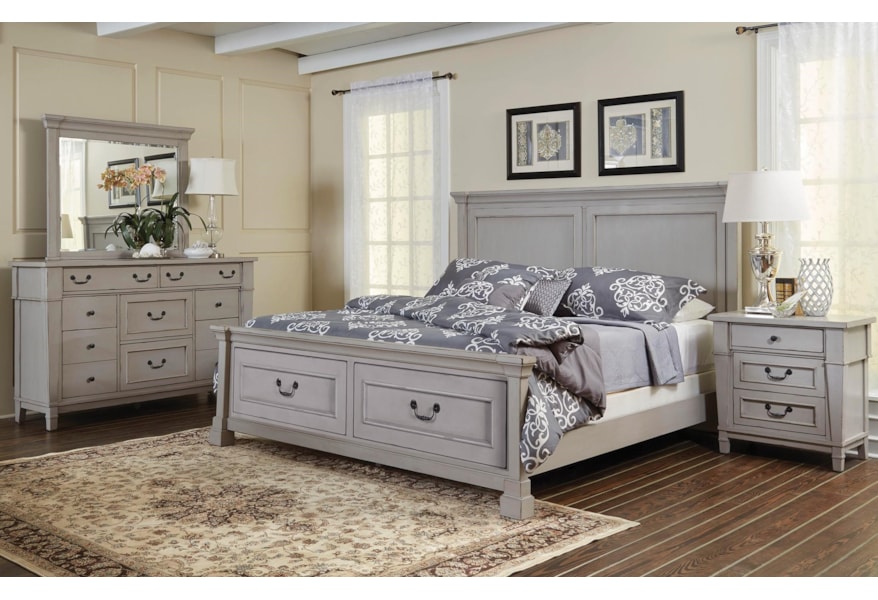Folio 21 Stone Harbor King Panel Storage Bed Johnny Janosik Panel Beds