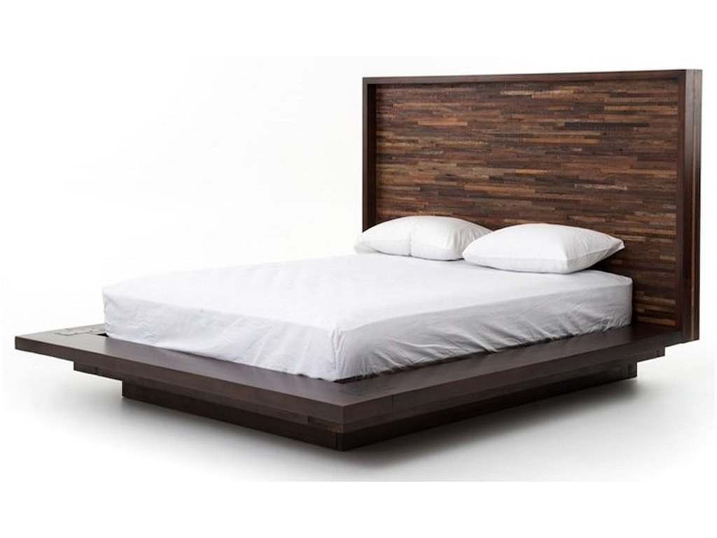 Four Hands Bina Devon King Bed With Reclaimed Wood Headboard Four Hands Bina Devon King Bed With Reclaimed Wood Headboard