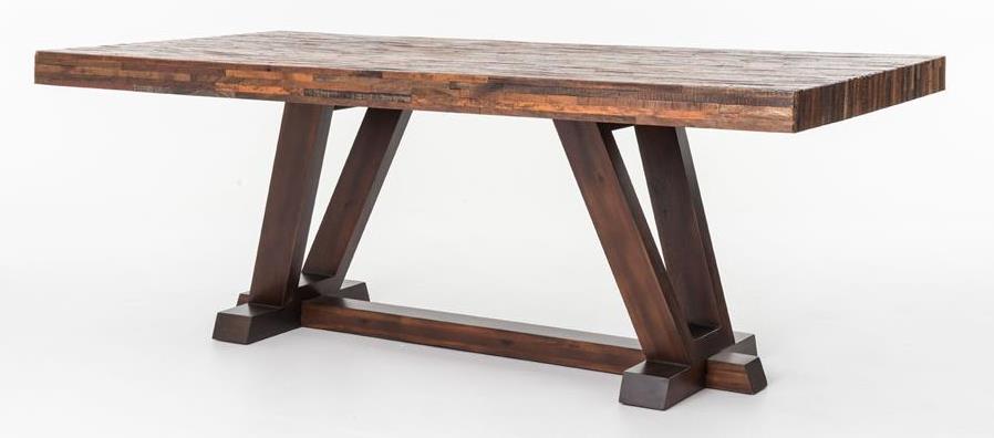 Max 84" Rustic Trestle Dining Table