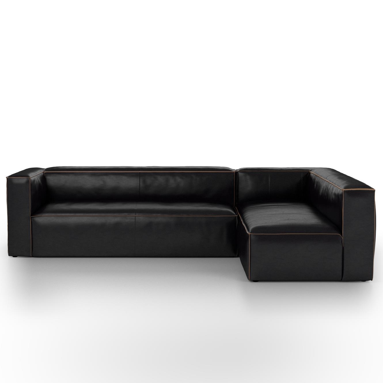 Nolita Corner Sofa with Contrast Stitch Welt