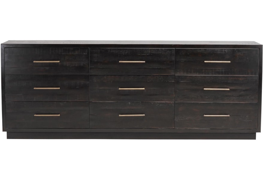 Four Hands Hadley Suki 9 Drawer Dresser In Burnished Black
